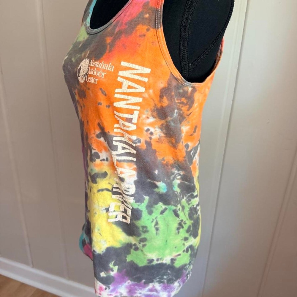 Vintage Fruit of the Loom Nantahala Outdoor Center tie dye tank top size small
